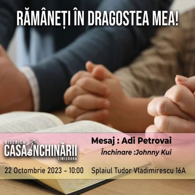 Rămâneți în dragostea Mea!